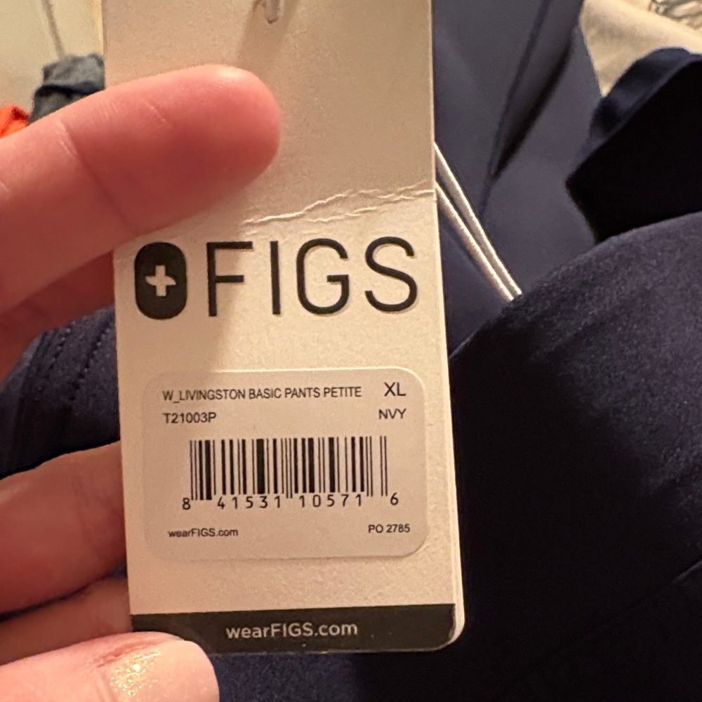 NWT Figs Navy Livingston Pants Petite XL